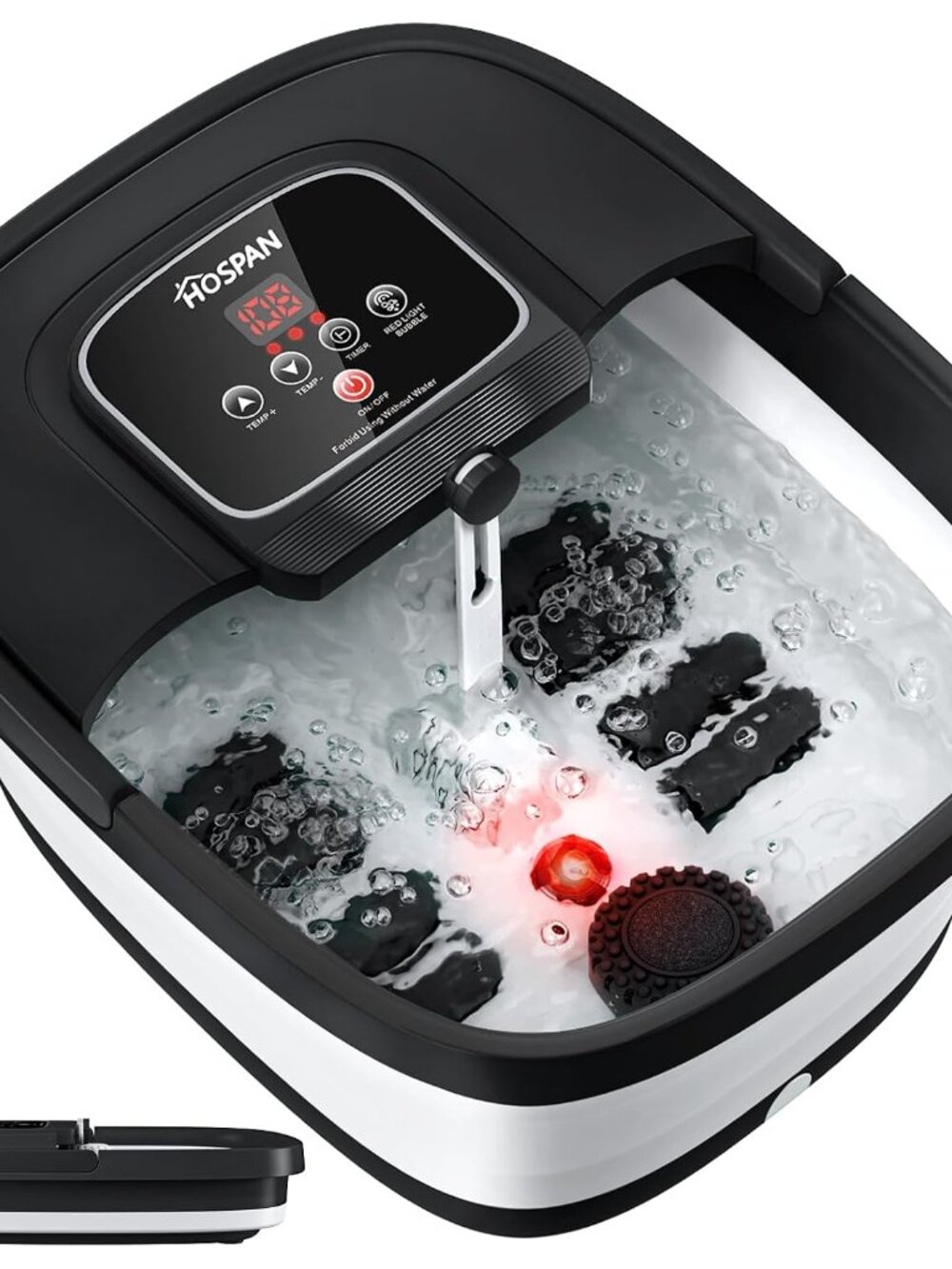 Collapsible Foot Spa, Foot Bath Massager with Heat, Bubble & Massage